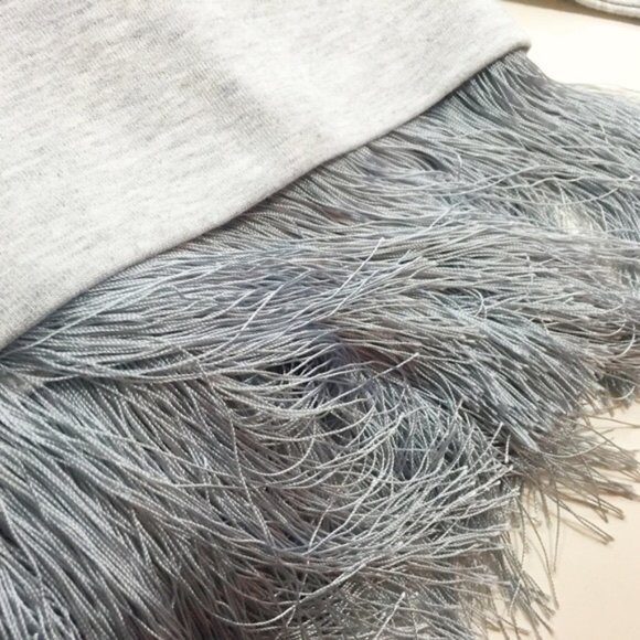 [J. Crew] Sweatshirt with fringe hem - Picture 2 of 2